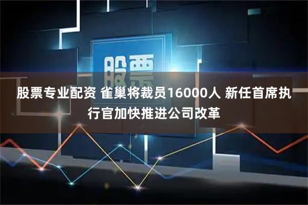 股票专业配资 雀巢将裁员16000人 新任首席执行官加快推进公司改革